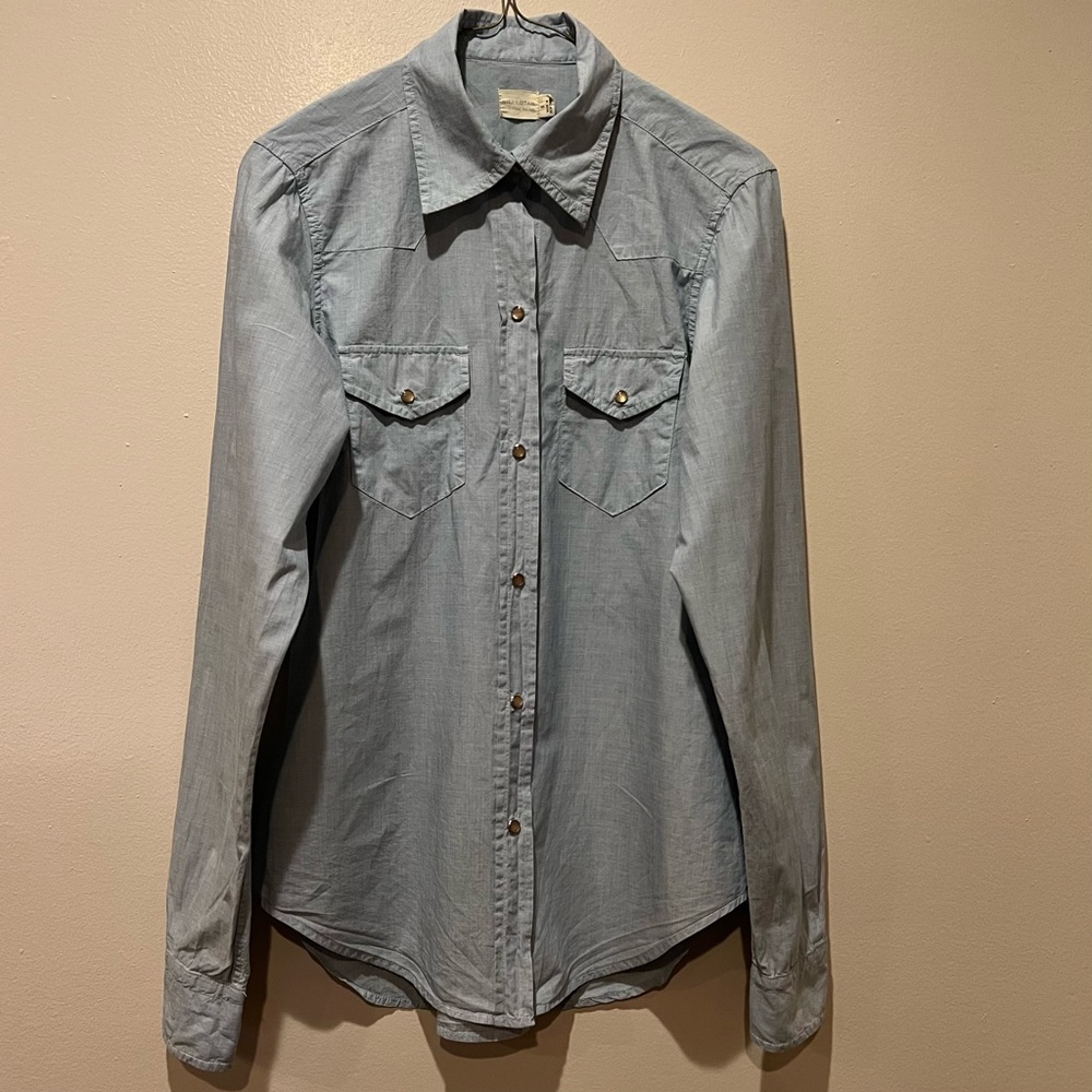 Nili Lotan Light Blue Button-Down Shirt
